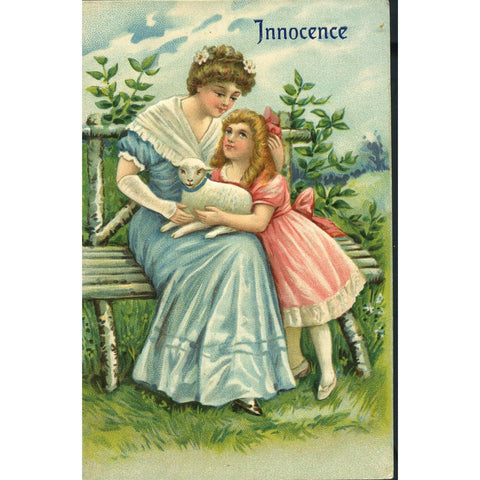 Embossed Mother and Child Postcard 'Innocence'