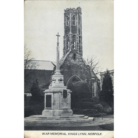 Postcard 'War Memorial, Kings Lynn, Norfolk'