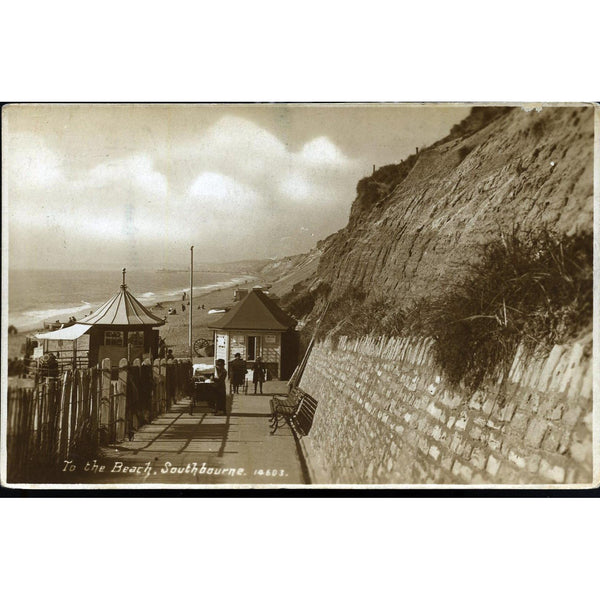 Real Photograph Postcard 'To the Beach, Southbourne'