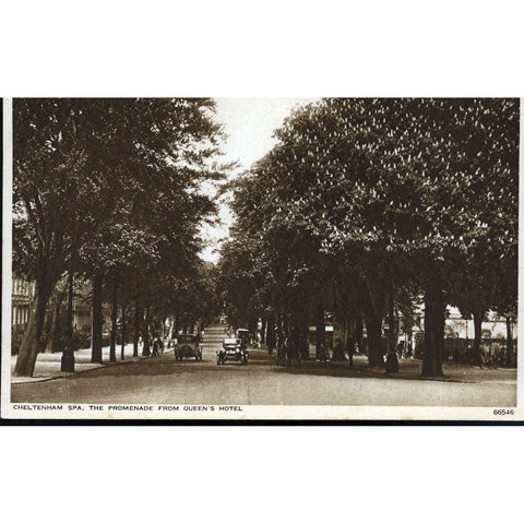 Photochrom Co. Ltd. Postcard 'Cheltenham Spa, The Promenade from Queen's Hotel'