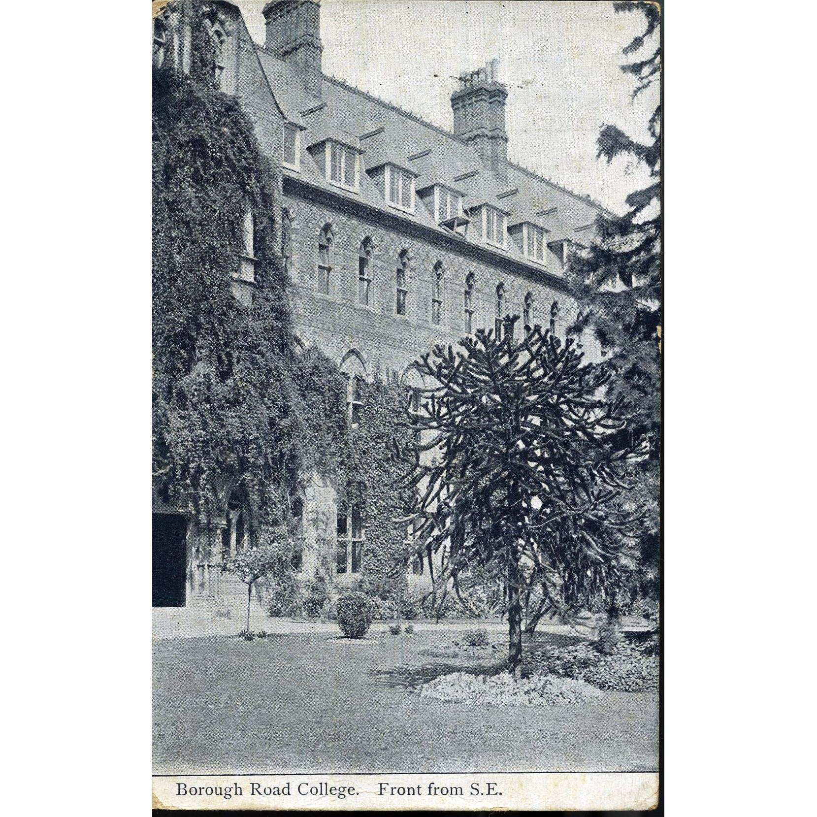 Postcard 'Borough Road College, Front from S.E.'