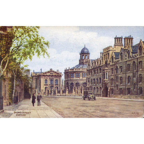 Salmon Series Artist Signed A.R. Quinton Postcard 'Broad Street, Oxford'