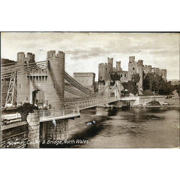 R.B. Ltd Postcard 'Conway Castle & Bridge, North Wales'