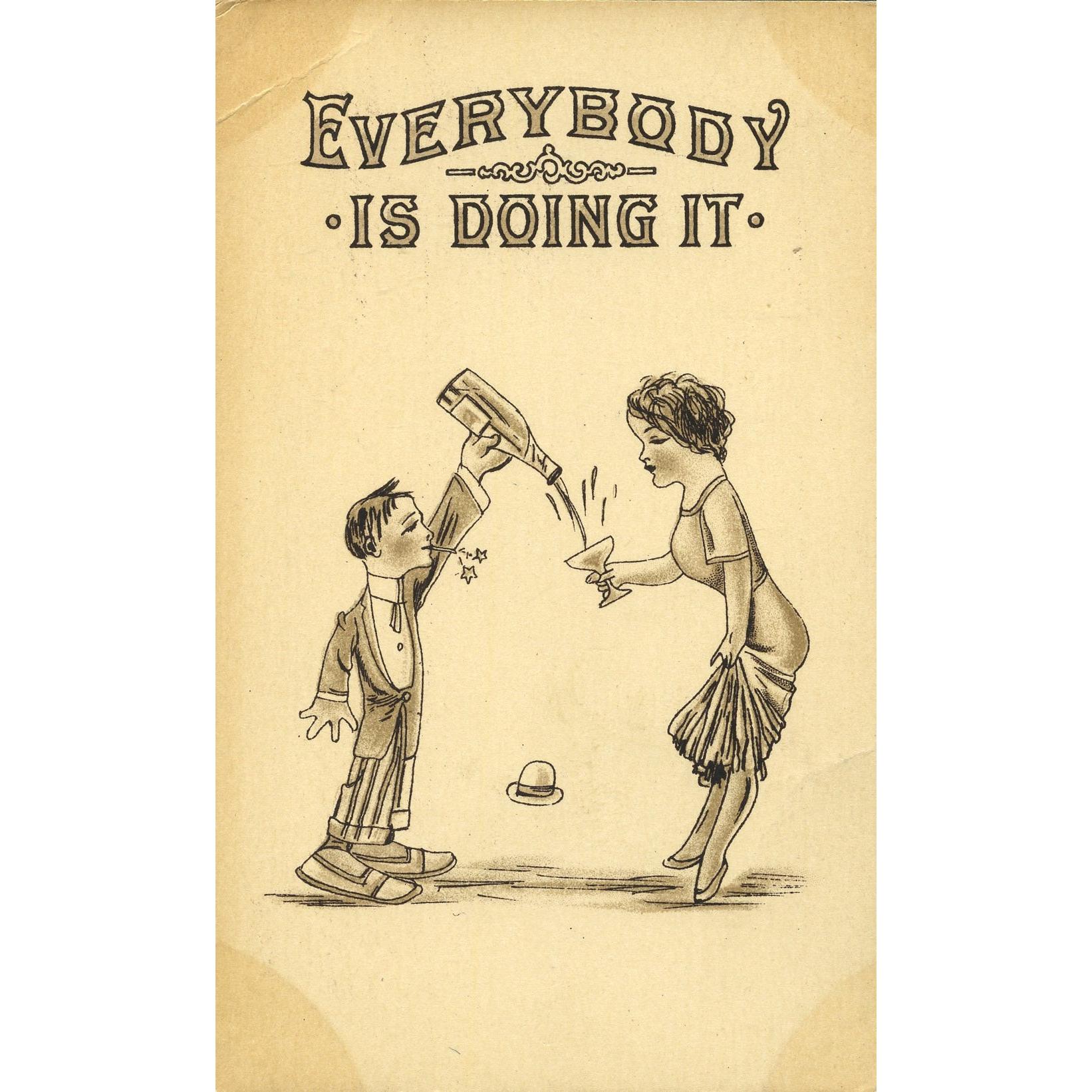 Postcard 'Everybody is doing it'