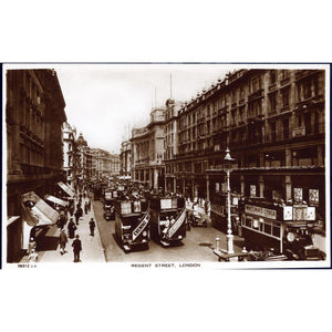 Valentine's Real Photograph Postcard 'Regent Street, London'