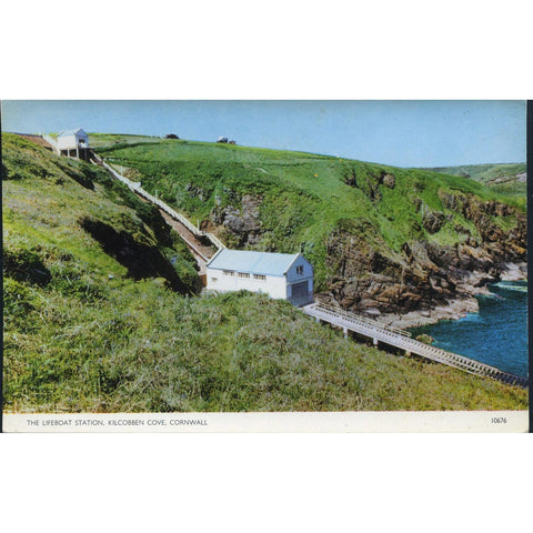 Jarrold & Sons Colour Photograph Postcard 'The Lifeboat Station, Kilcobben Cove, Cornwall'