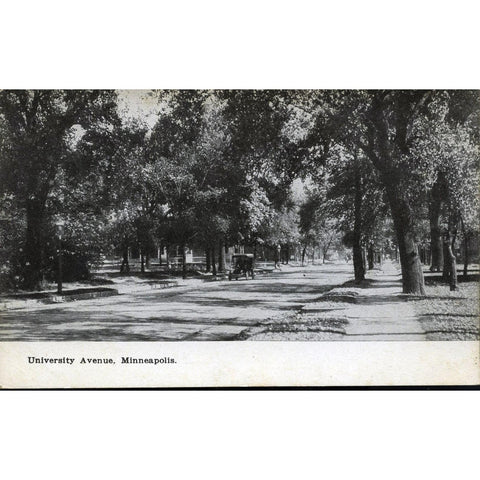 Postcard 'University Avenue, Minneapolis'