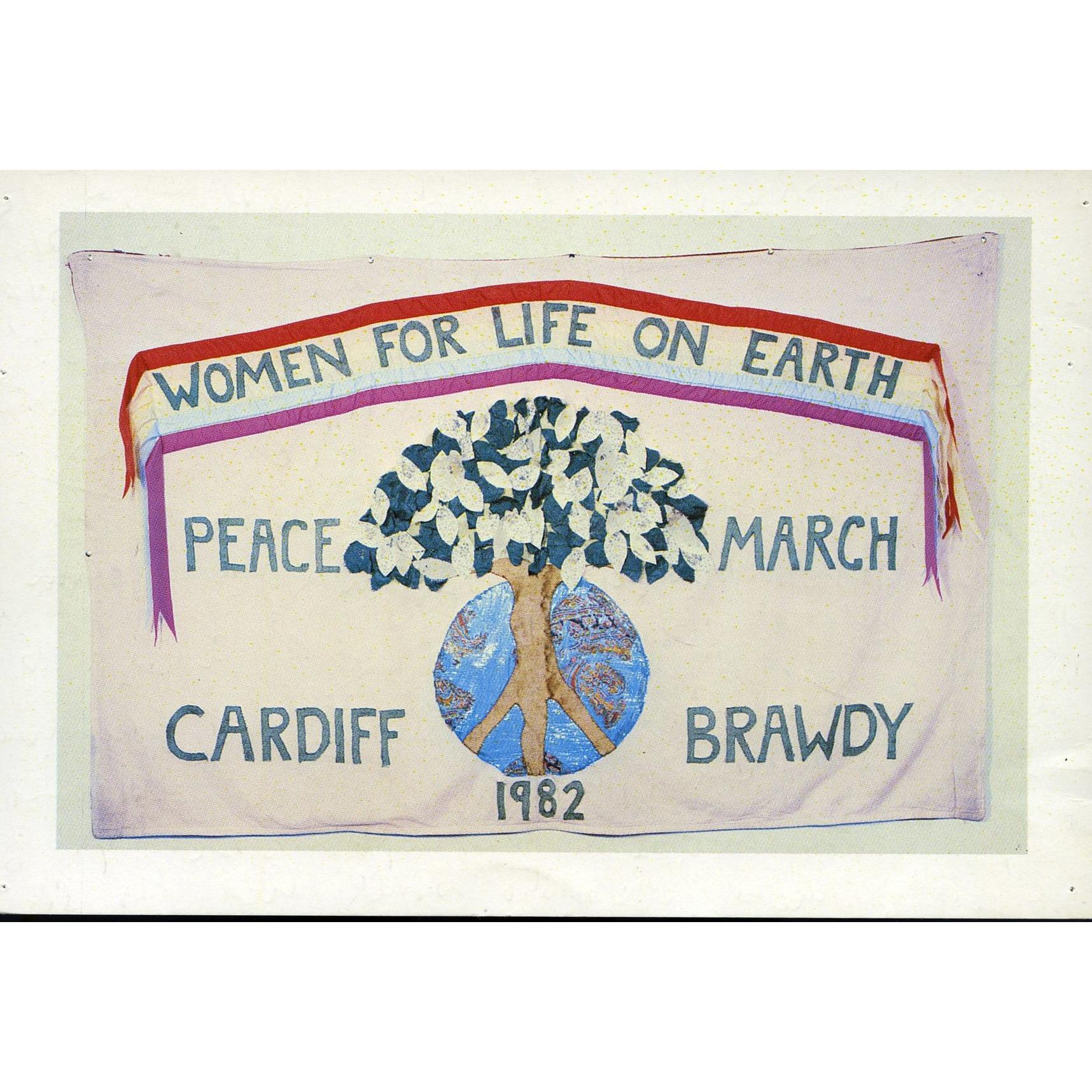 Postcard 'Women for Life on Earth, Peace March, Cardiff 1982'