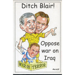 Cynicure Cards Political Postcard 'Ditch Blair!'