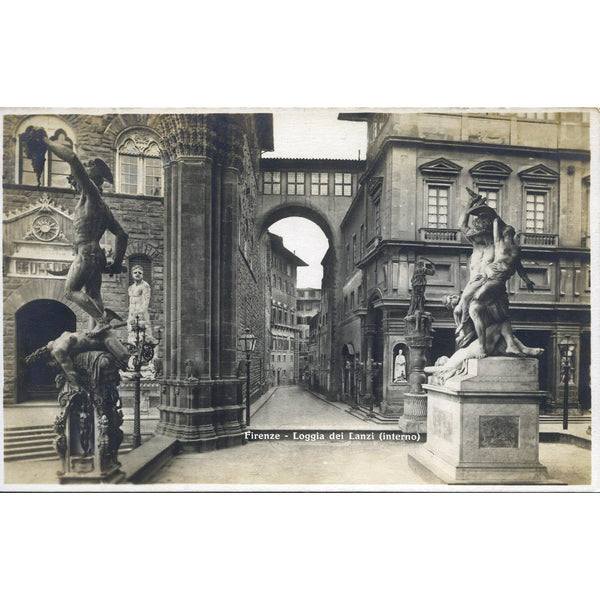 Real Photograph Postcard 'Firenze - Loggia dei  Lanzi (interno)'