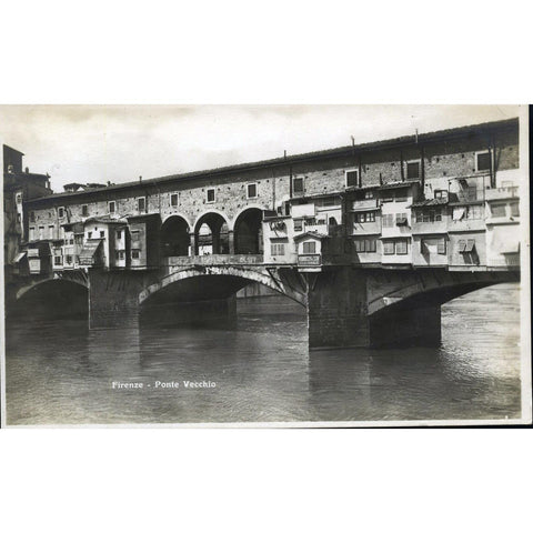 STA Real Photograph Postcard 'Firenze - Ponte Vecchio'