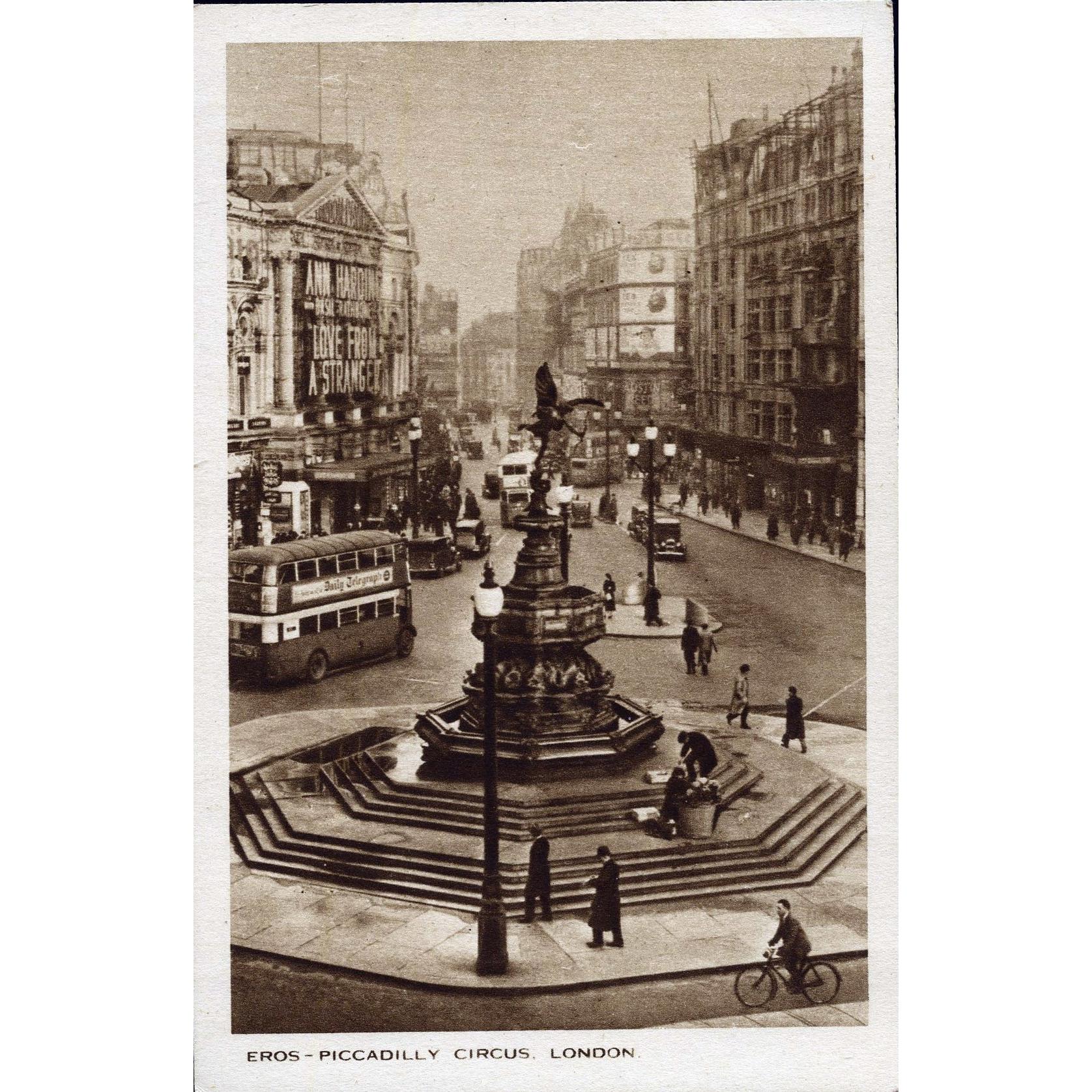 D.F. & S., London Postcard 'Eros - Piccadilly Circus, London'