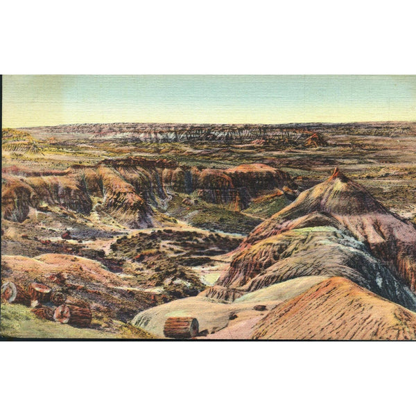 Curteich 'C.T. Art-Colortone de Luxe' Linen Postcard 'The Painted Desert, Arizona'