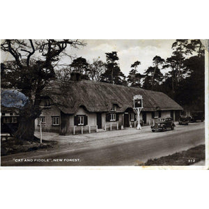 Real Photograph Postcard '"Cat and Fiddle", New Forest'