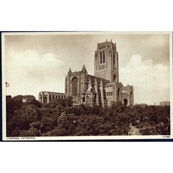 Photochrom Co. Ltd. Postcard 'Liverpool Cathedral'