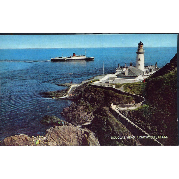 Salmon 'Cameracolour' Postcard 'Douglas Head Lighthouse, I.O.M.'