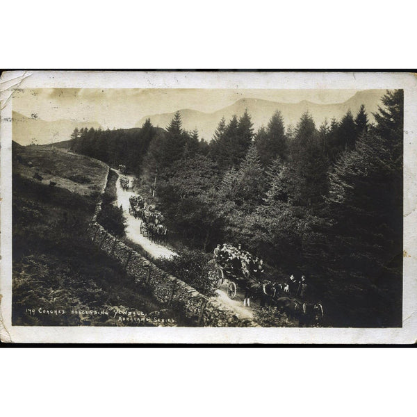 Abraham Series Real Photograph Postcard 'Coaches descending Yewdale'