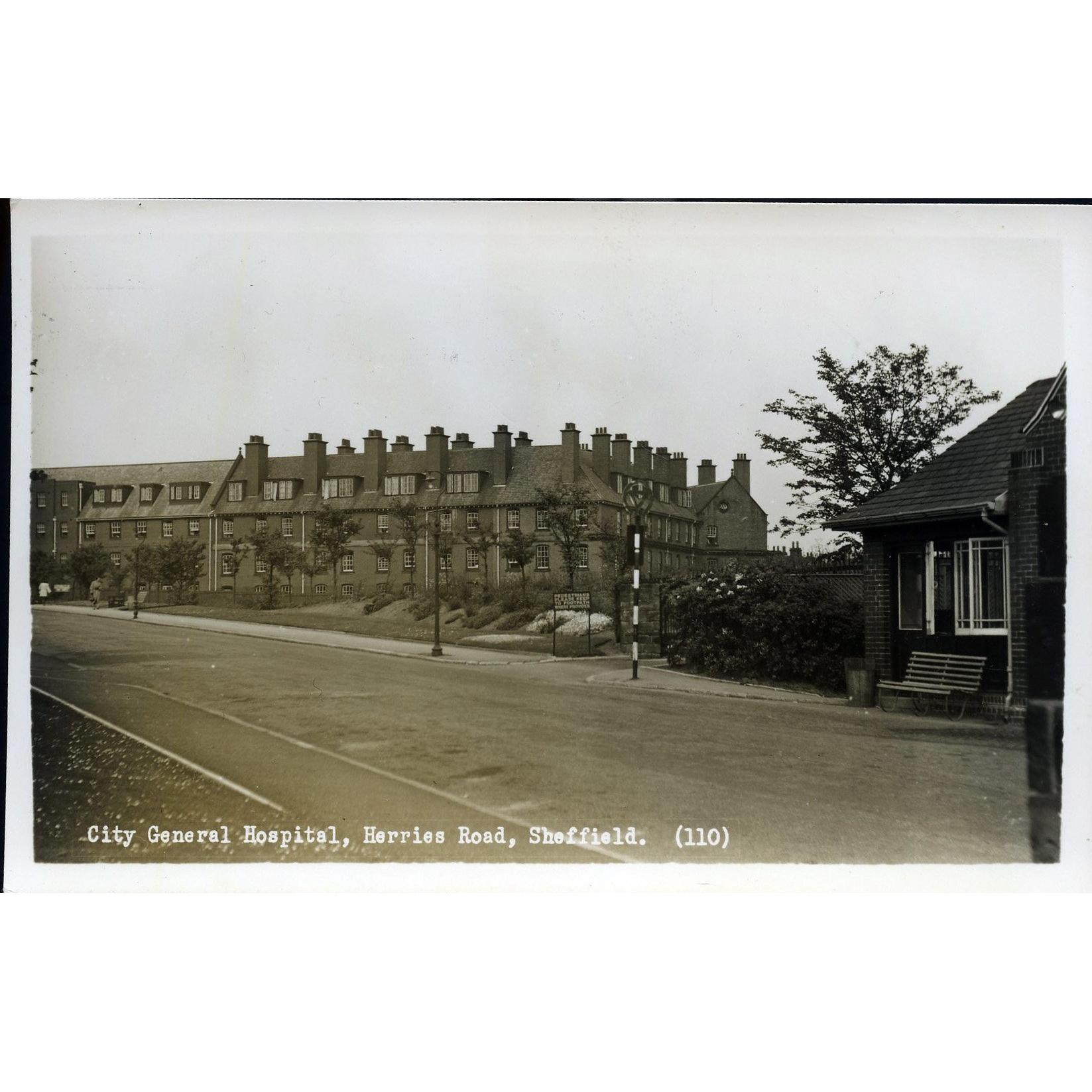 Real Photograph Postcard 'City General Hospital, Herries Road, Sheffield'