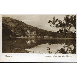 Valentine's 'Velvette  Gravure' Series Postcard 'Trossachs Hotel and Loch Achray'