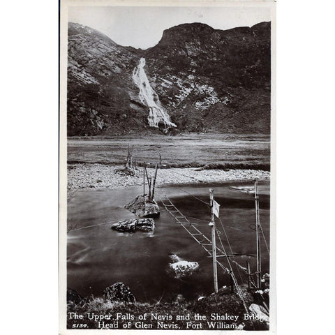 Best of All Series Real Photograph Postcard 'The Upper Falls of Nevis and the Shakey Bridge'