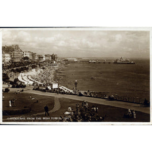 Real Photograph Postcard 'Eastbourne from the Wish Tower'