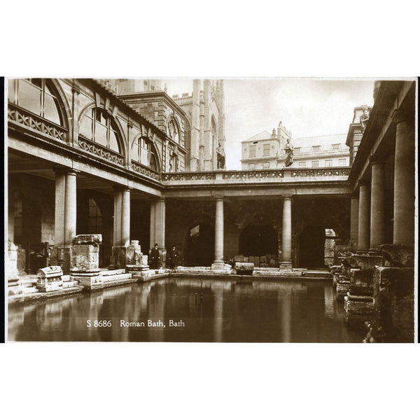 Kingsway Real Photo Series Postcard 'Roman Bath, Bath'