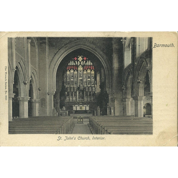 Wrench Series Postcard 'St. John's Church, Interior, Barmouth'