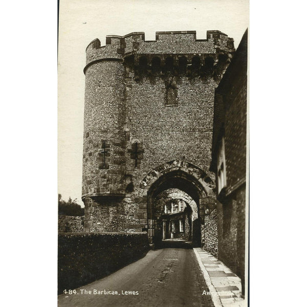 Averys Brighton Real Photograph Postcard 'The Barbican, Lewes'