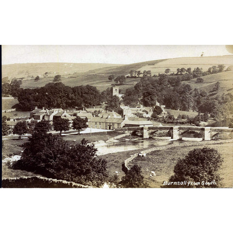 Grimshawe's Real Photo Postcard 'Burnsall from South'