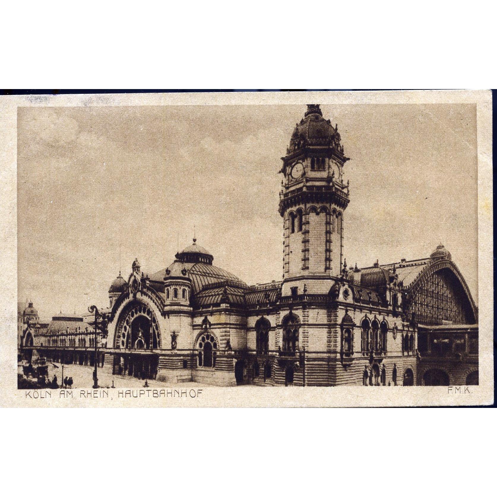 Franz Manger Postcard 'Koln am Rhein, Hauptbahnhof'