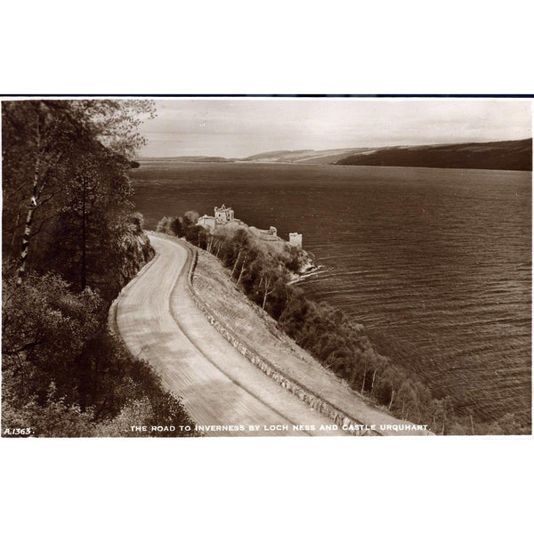 Best of All Series Real Photograph Postcard 'The Road to Inverness by Loch Ness and Castle Urquhart'