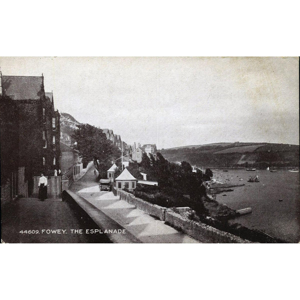 Photochrom Co. Ltd. 'Sepiatone' Postcard 'Fowey, The Esplanade'