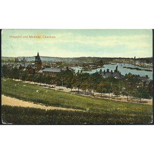 Valentine's Series Postcard 'Hospital and Medway, Chatham'