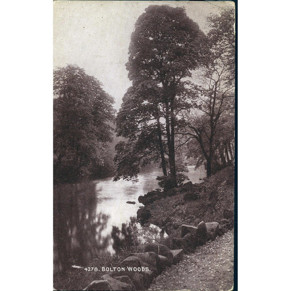 Photochrom Co. Ltd. 'Sepiatone Series' Postcard 'Bolton Woods'