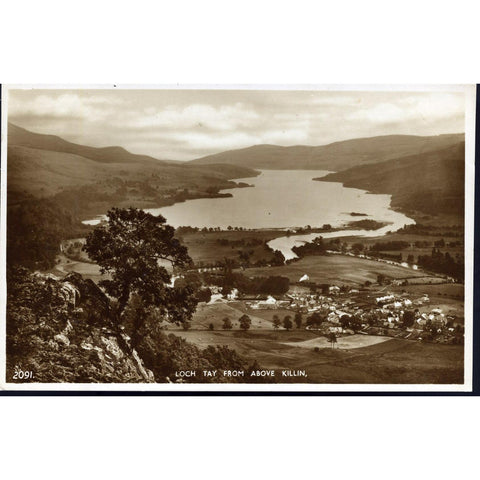 Real Photograph 'Best of All Series' Postcard 'Loch Tay fro above Killin'