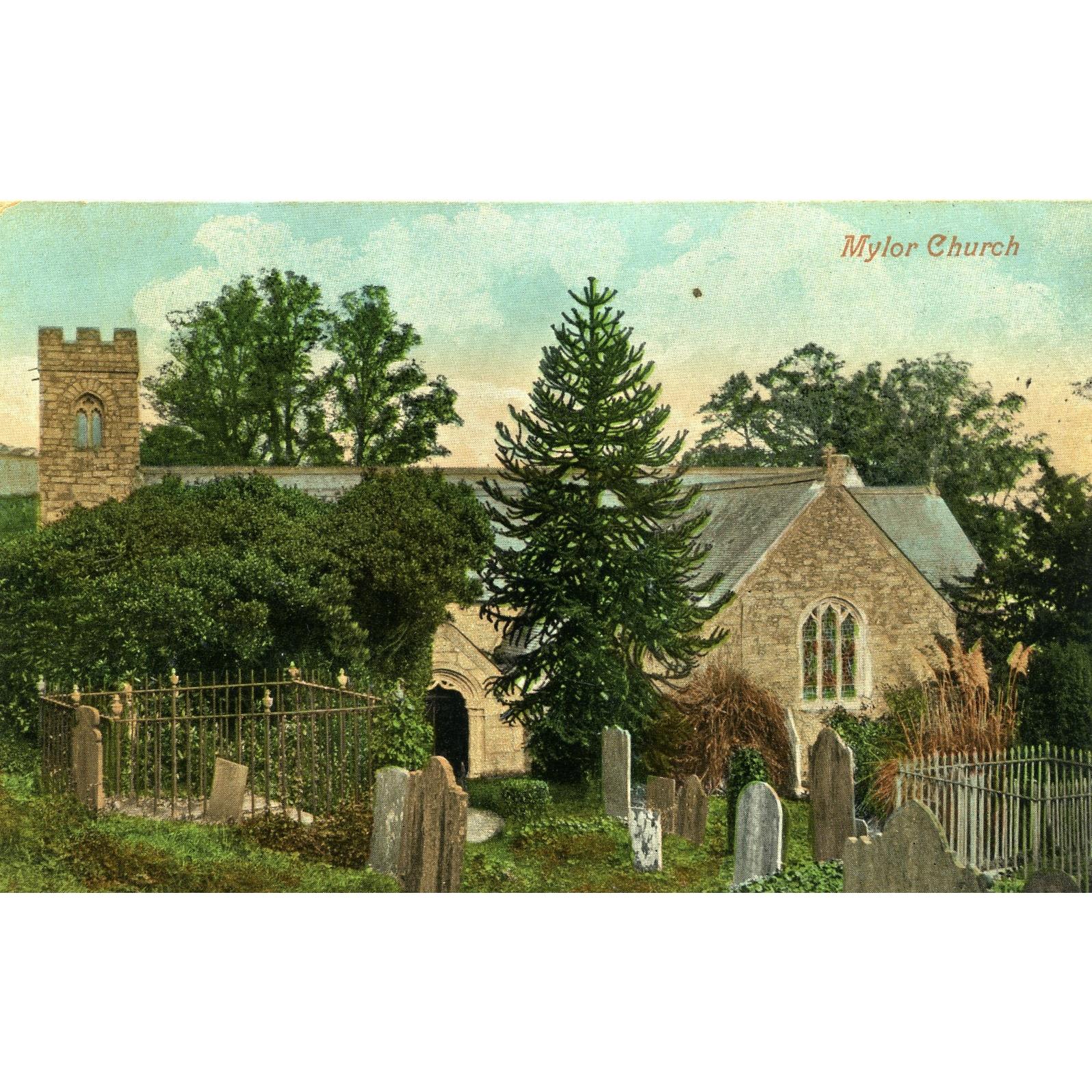 Argall's Series 'Souvenir' Postcard 'Mylor Church'