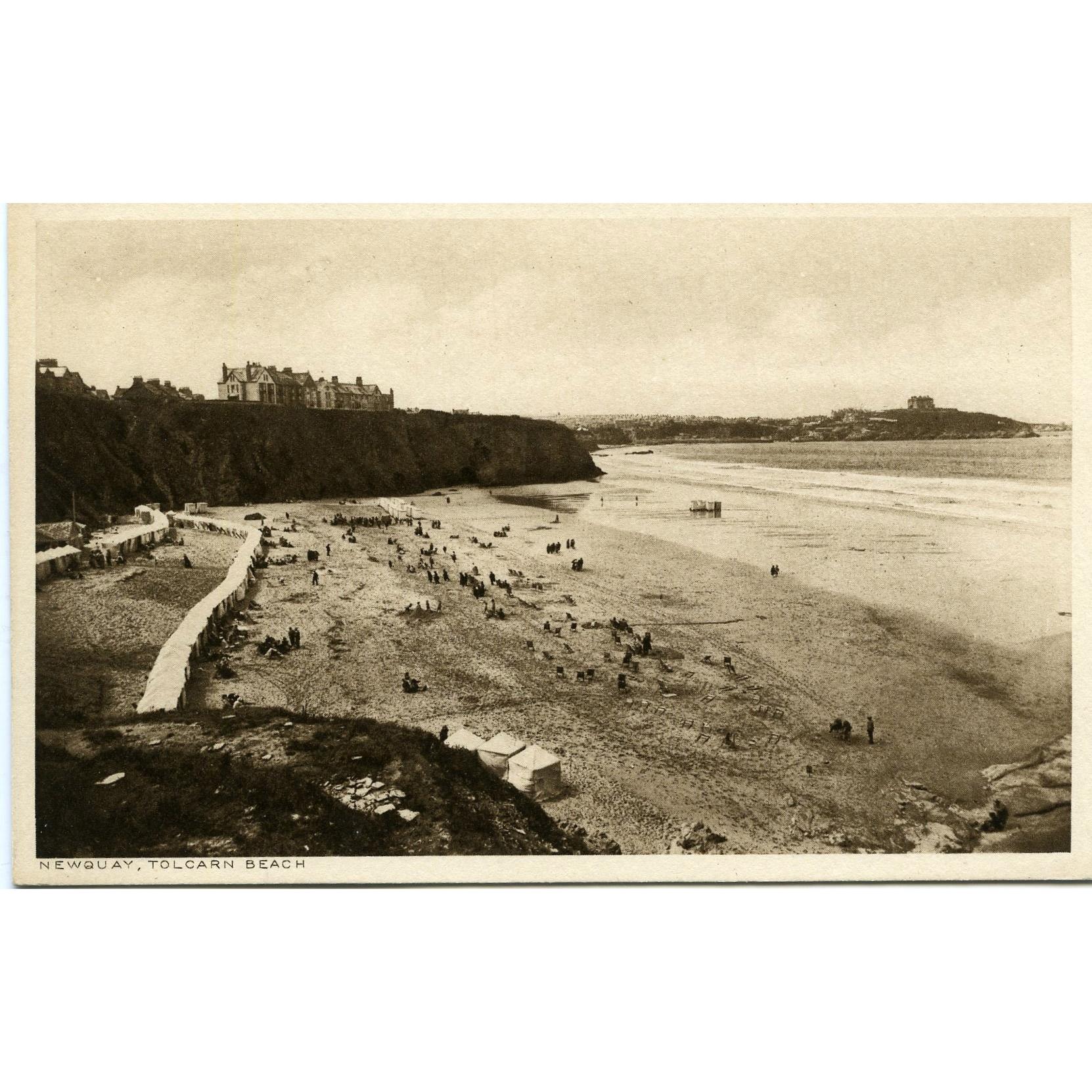 GWR Series Postcard 'Newquay, Tolcarne Beach'