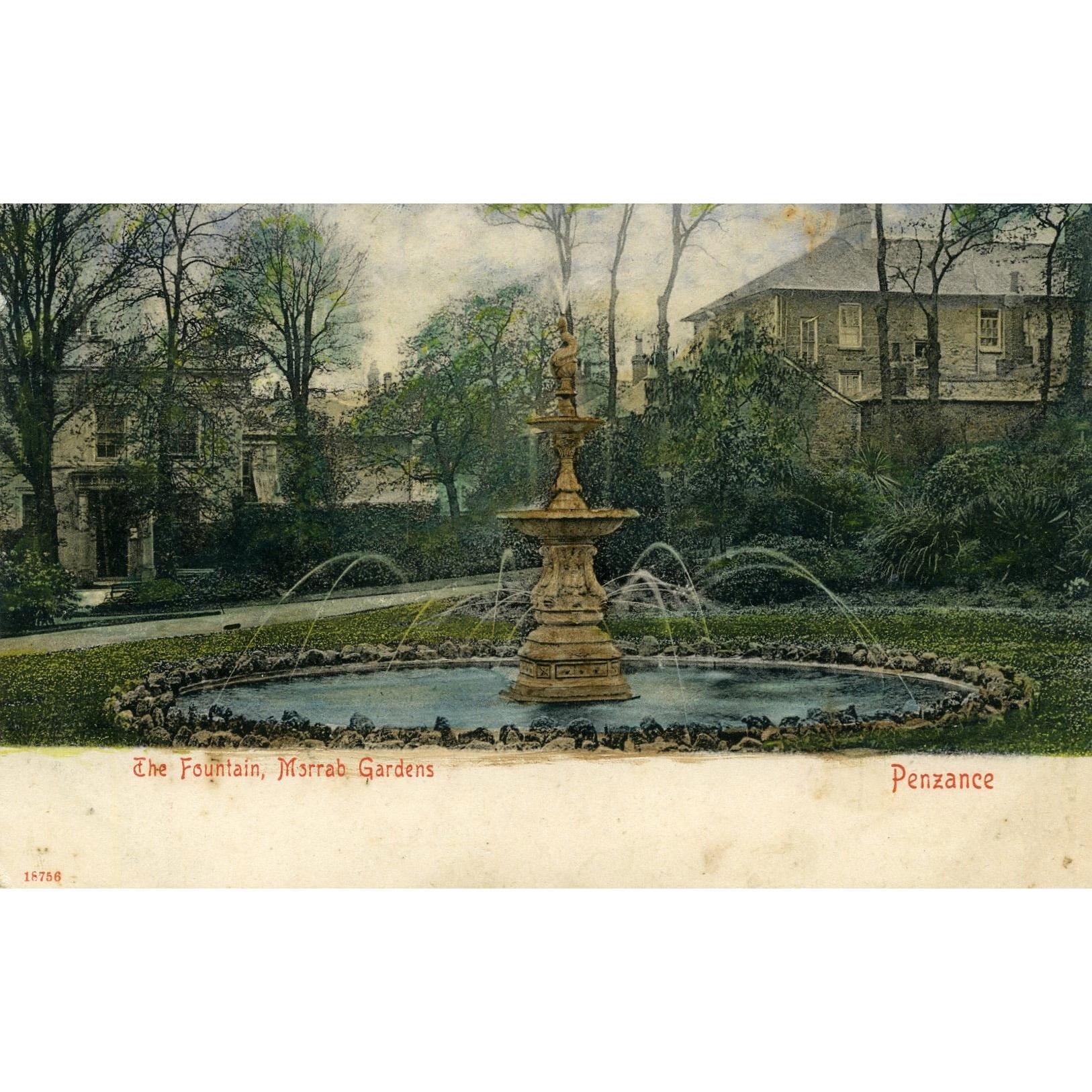 Stengel & Co. Postcard 'The Fountain, Morrab Gardens, Penzance'