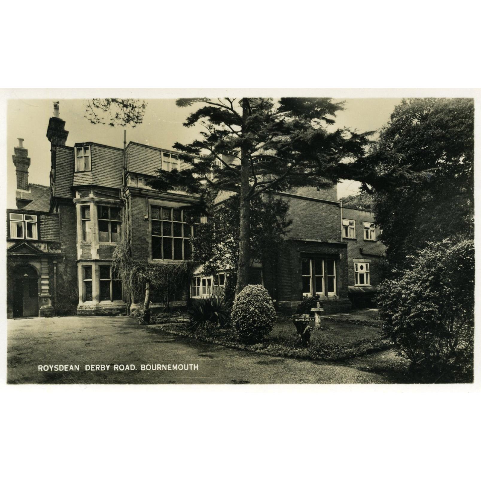 Real Photograph Postcard 'Roysdean Derby Road, Bournemouth'