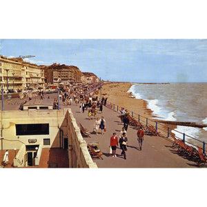 Norman Colour Postcard 'Carlisle Parade & Swimming Baths Entrance, Hastings'