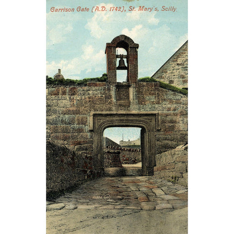 Valentine's Series Colour Postcard 'Garrison Gate (A.D. 1742), St. Mary's, Scilly'