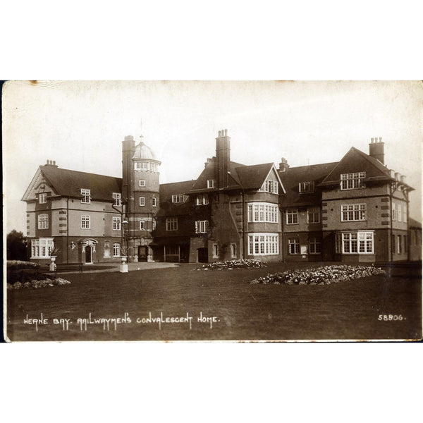 Photochrom Co. Real Photograph Postcard 'Herne Bay. Railwaymen's Convalescent Home'