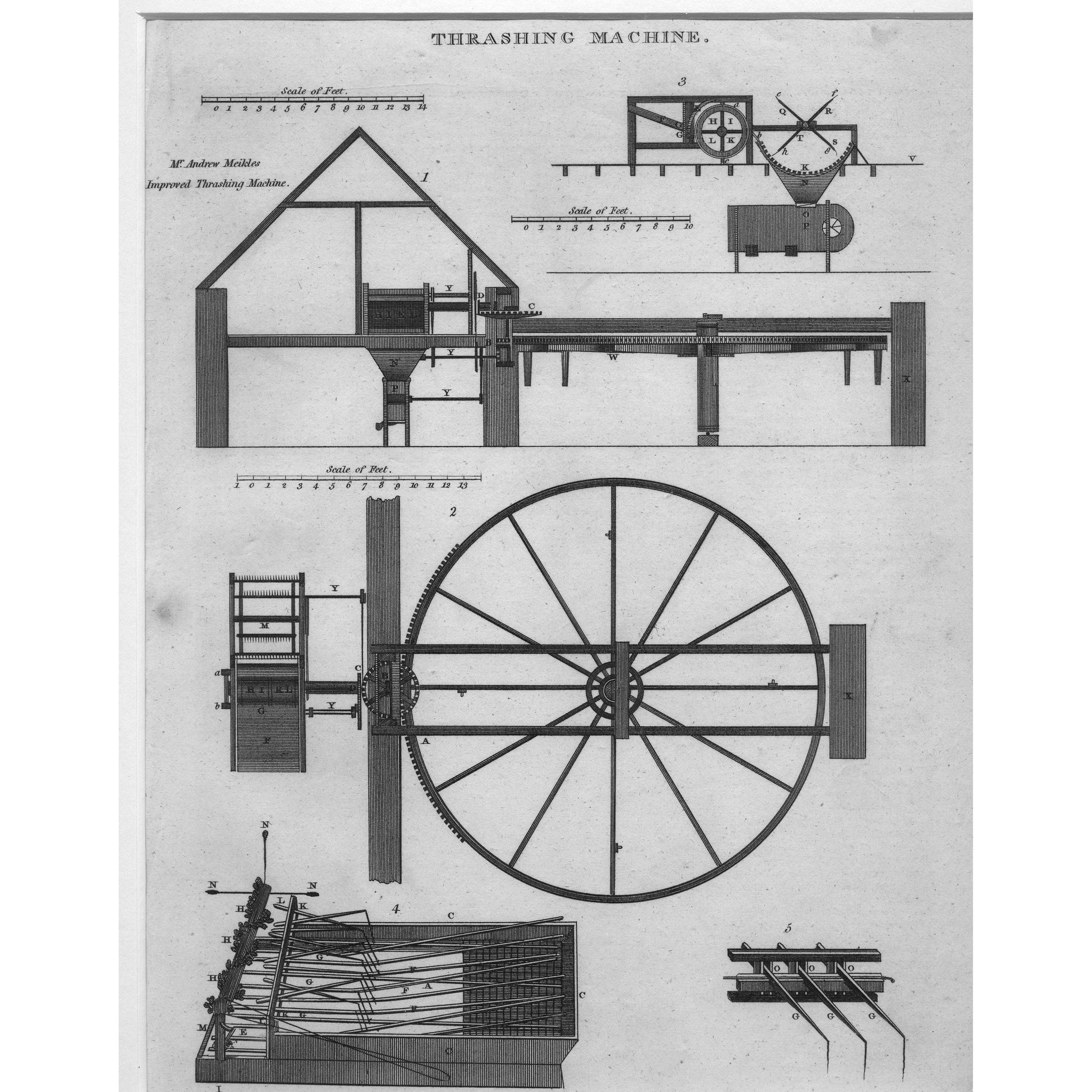 Engraving 'Thrashing Machine' 1811