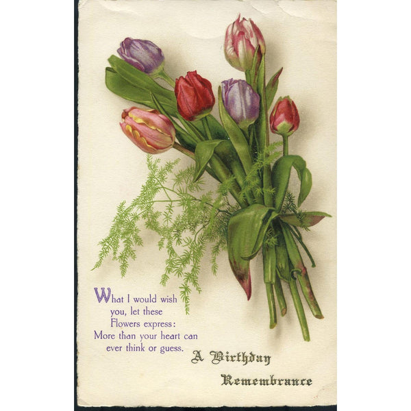 Greetings Postcard 'A Birthday Remembrance'.