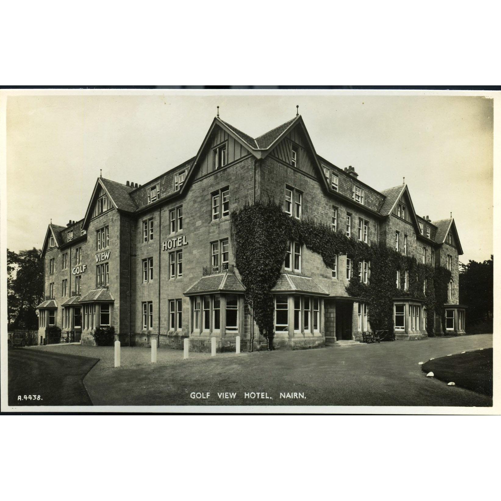 Best of All Series Real Photograph Postcard 'Golf View Hotel, Nairn'