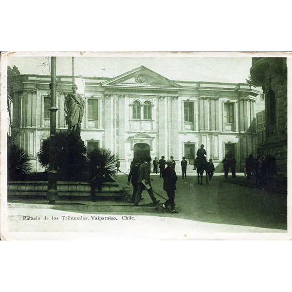 Photographic Postcard 'Palacio de los Tribunales, Valparaiso, Chile'