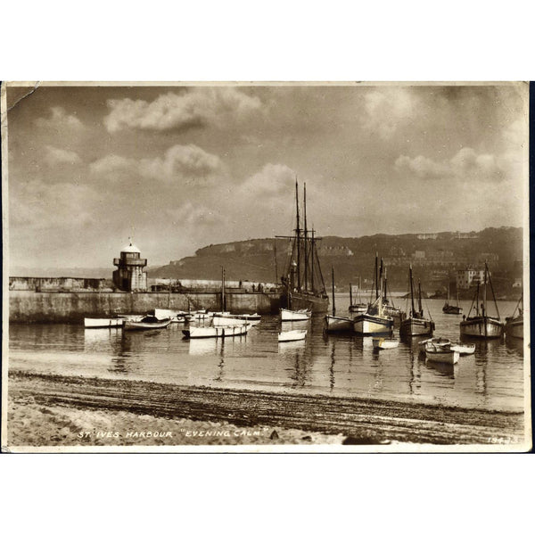 Real Photograph Postcard 'St. Ives Harbour "Calm"'