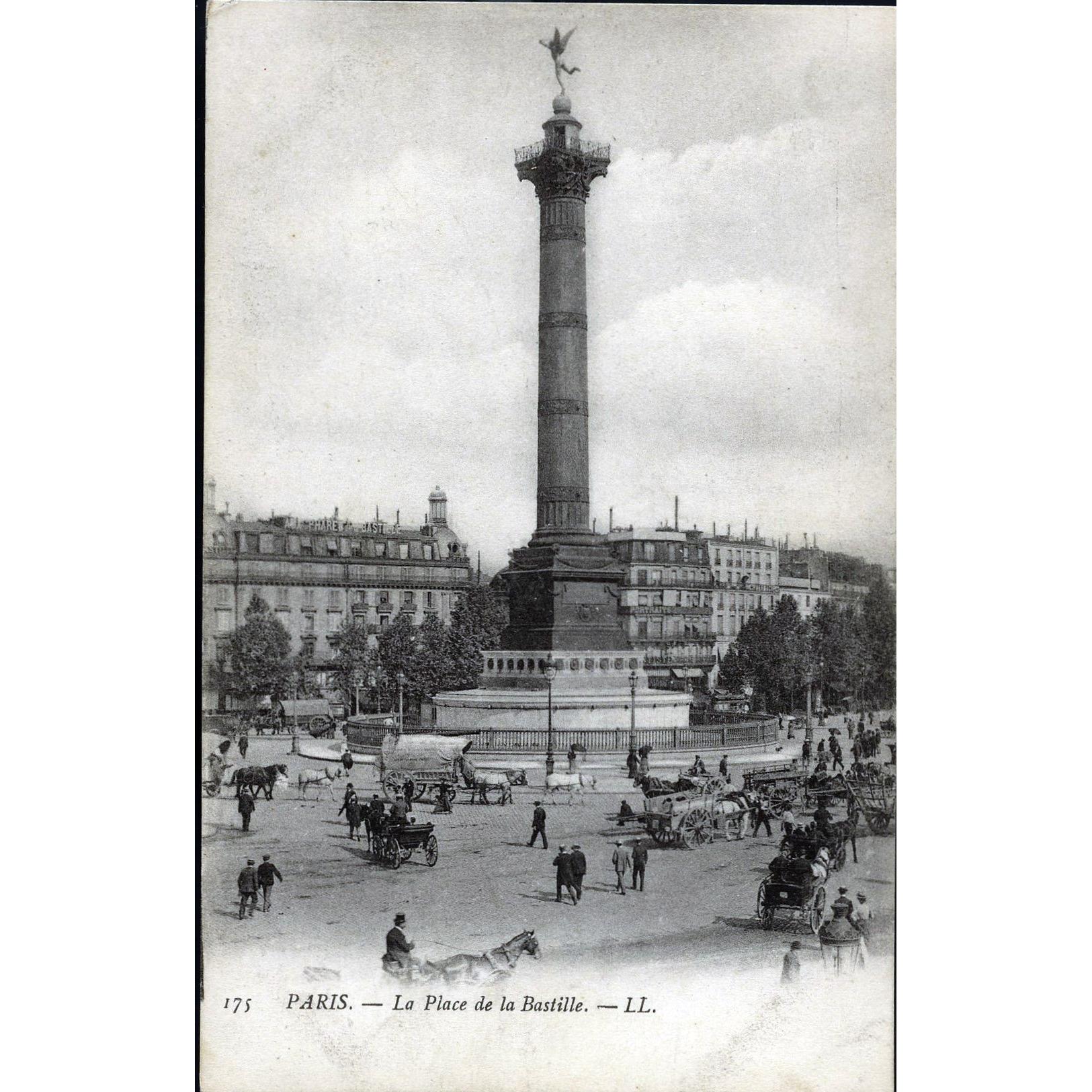 LL Postcard Paris. - La Place de la Bastille'