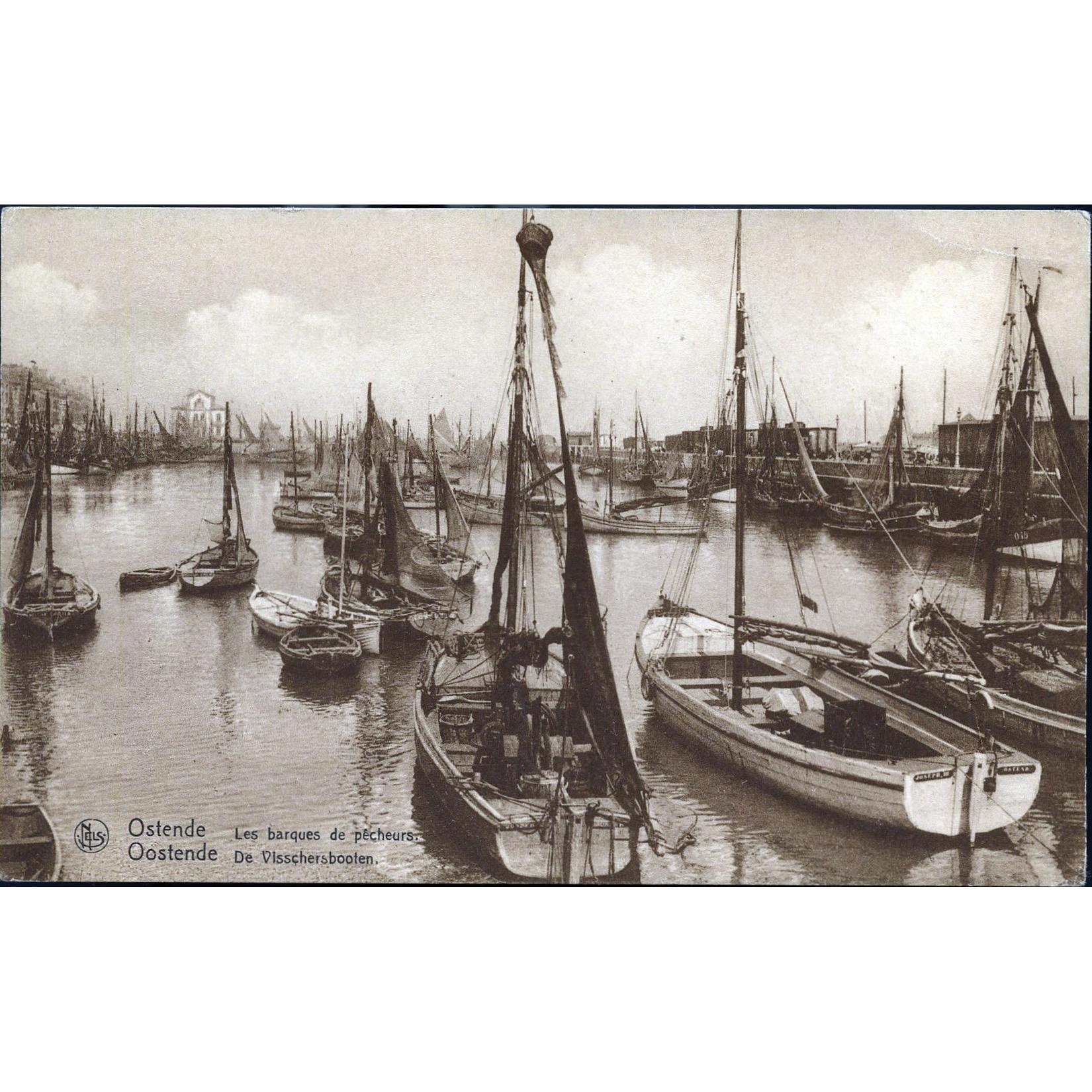 NELS Postcard 'Ostende. Les barques de pecheurs'