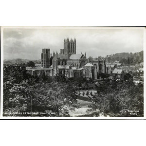 Frith's Series Real Photograph Postcard 'Wells Cathedral, from Tor Hill'